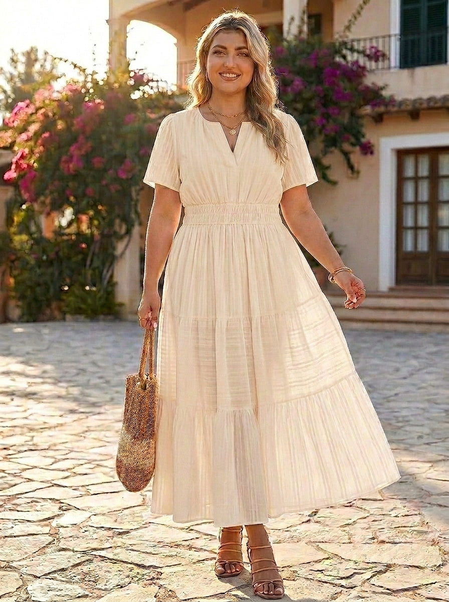 Vero | Boho maxi šaty s volánem