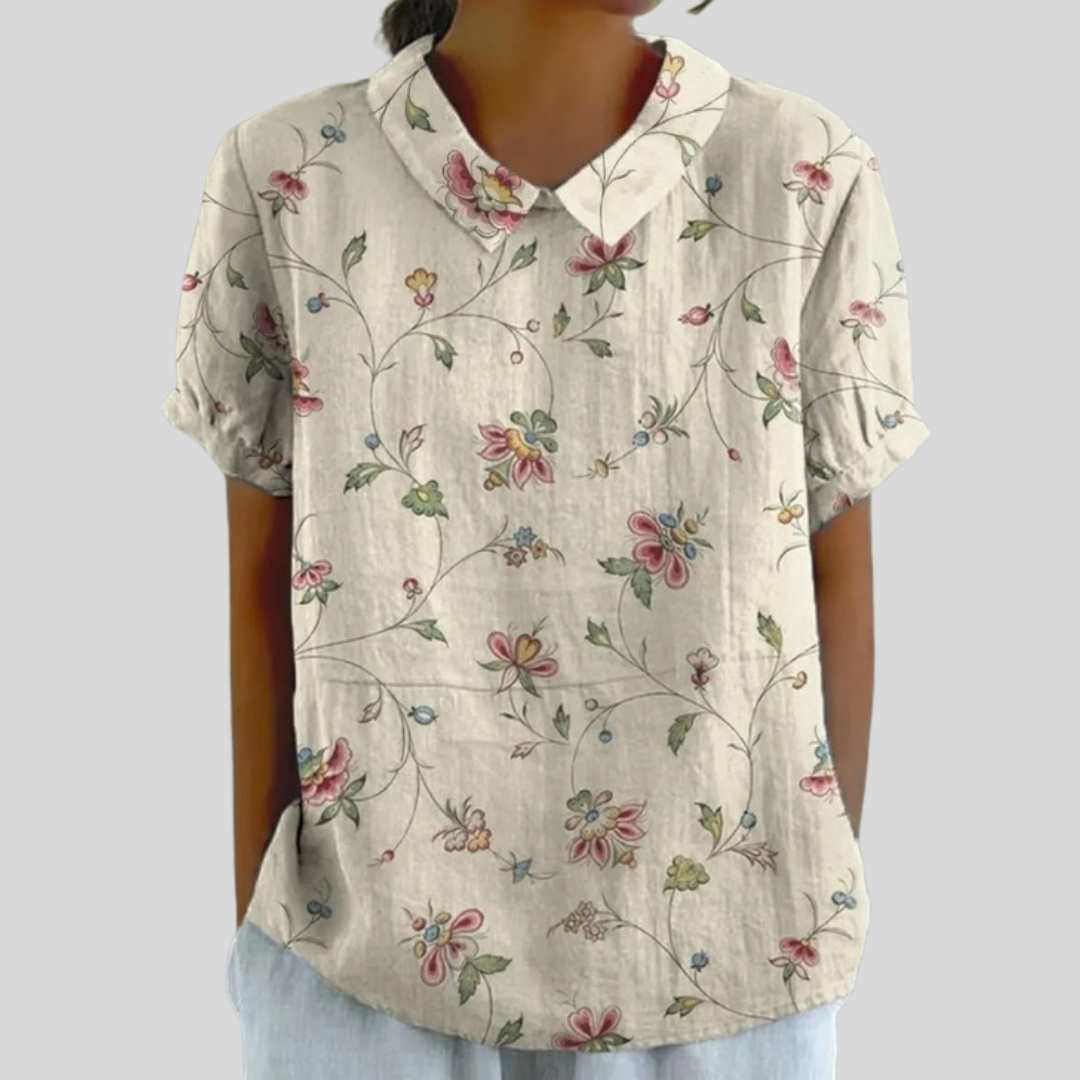 Elegantní top s květinovým vzorem