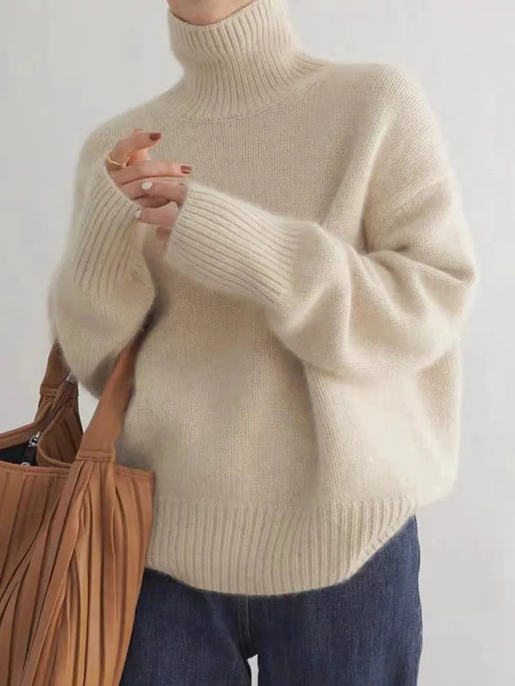 Isabella High Collar Wool Sweater