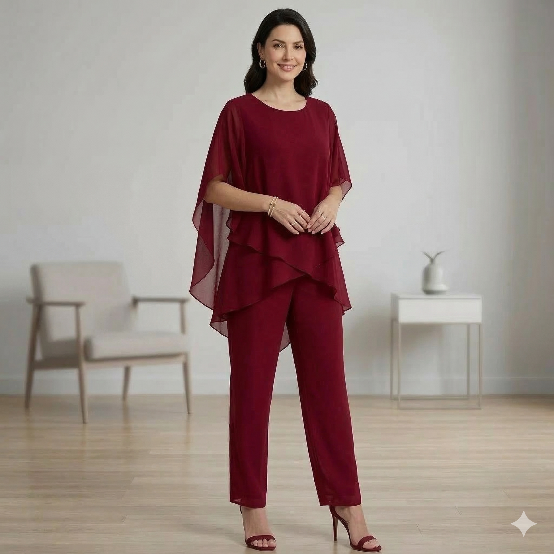 Maeryn™ – Elegantní šifonový komplet – Vevaly