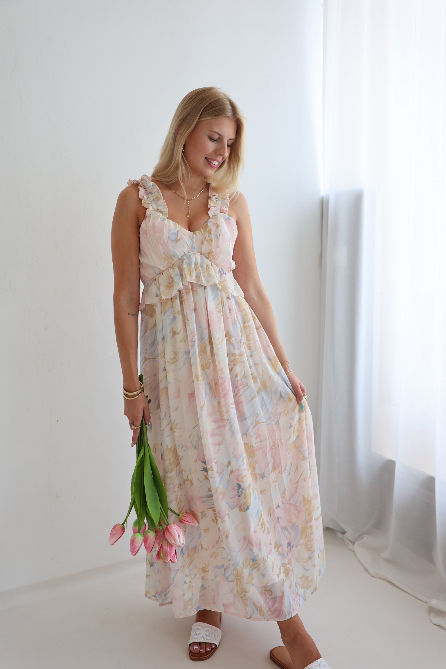 MAXI FLOWERS DRESS