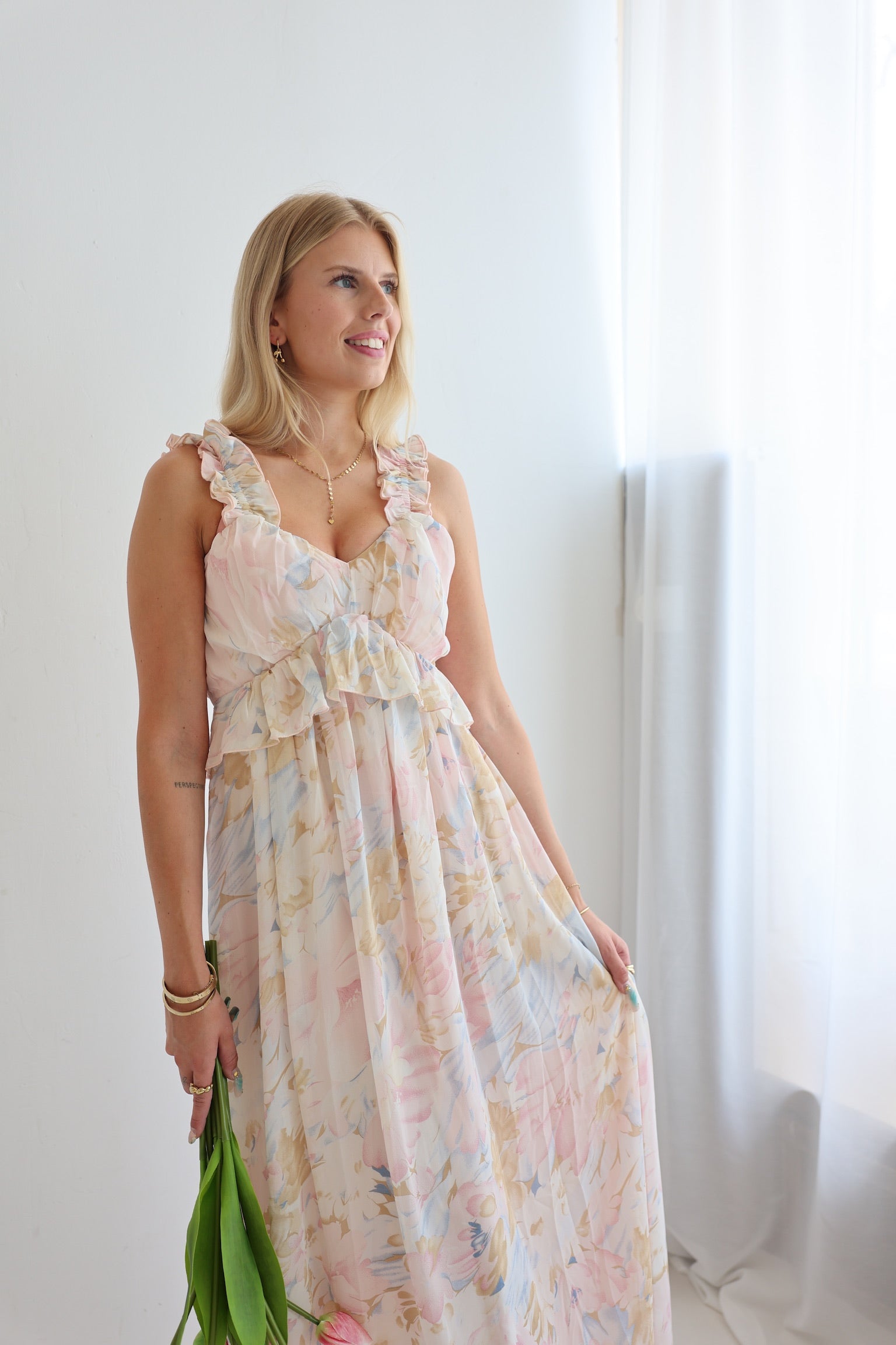 MAXI FLOWERS DRESS