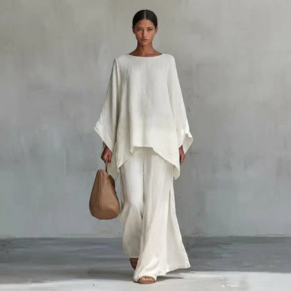 Cristina | Completo di due pezzi con manica lunga e pantaloni larghi
