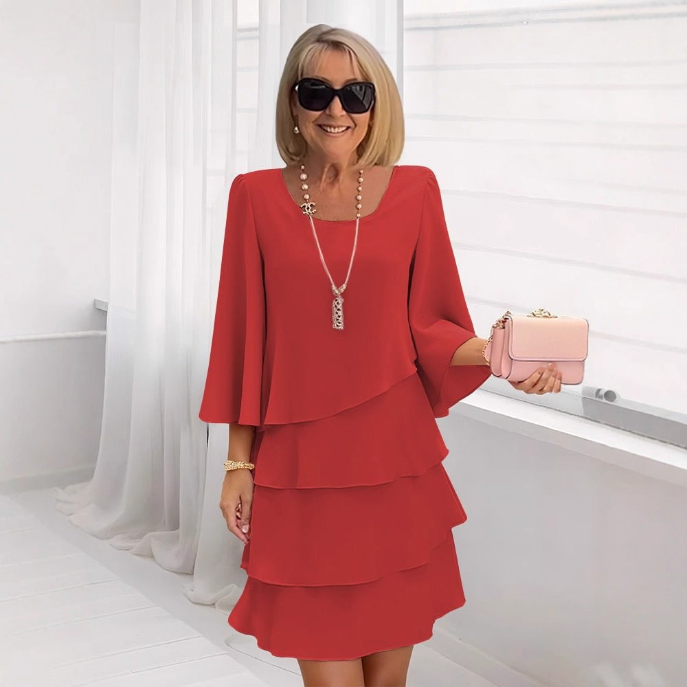 Margaux | Elegantní splývavé šaty s volány