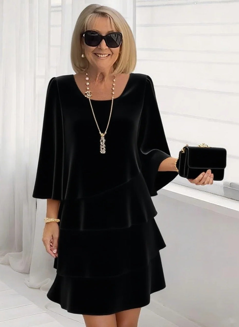 Margaux | Elegantní splývavé šaty s volány
