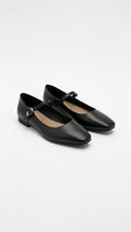 Mary-Jane Leather Flats