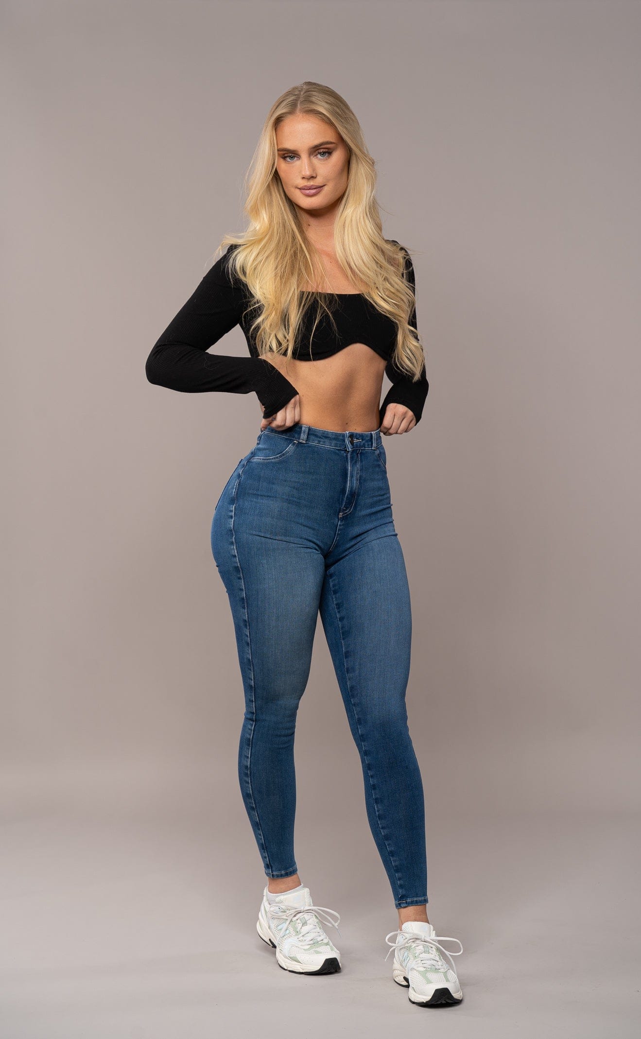 Womens 360 High Waisted Fitjeans - Sapphire Blue