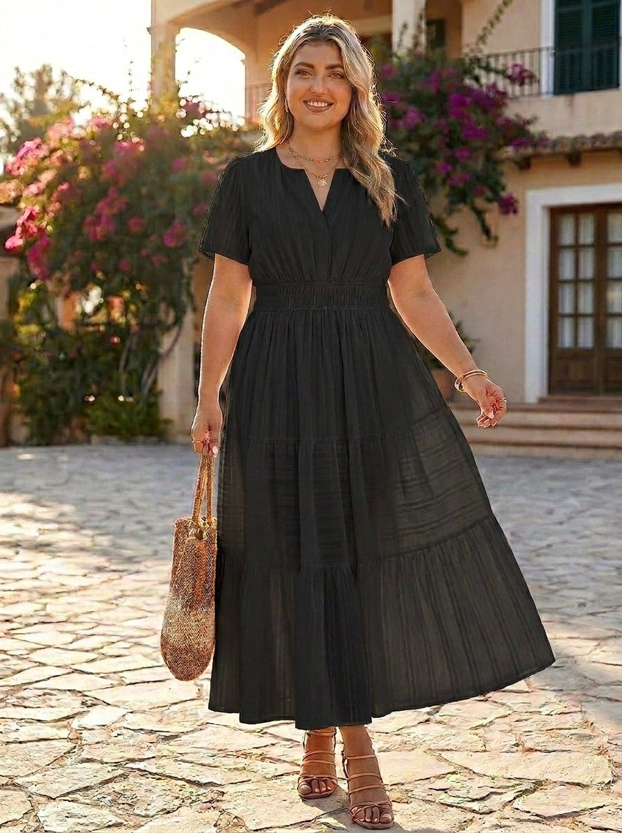 Vero | Boho maxi šaty s volánem