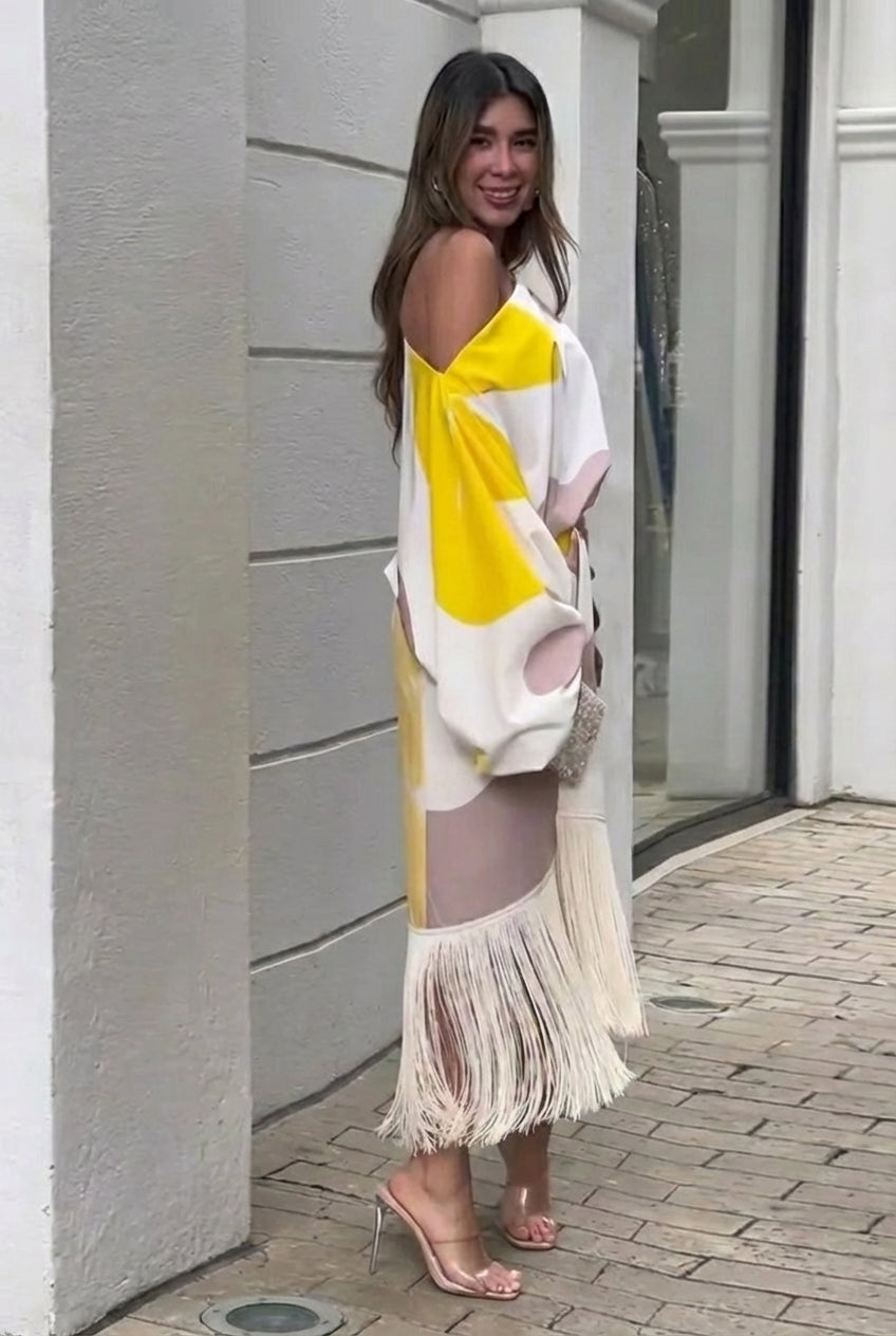 Daniela | Completo di due pezzi con frange